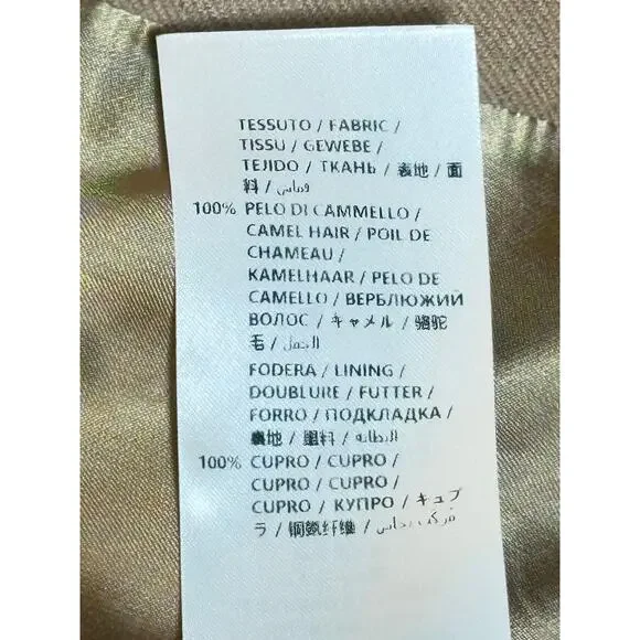 Alexander McQueen $2,450 Camel Hair Peplum Blazer Size XS 38 IT 0-2 US - Picture 7 of 11